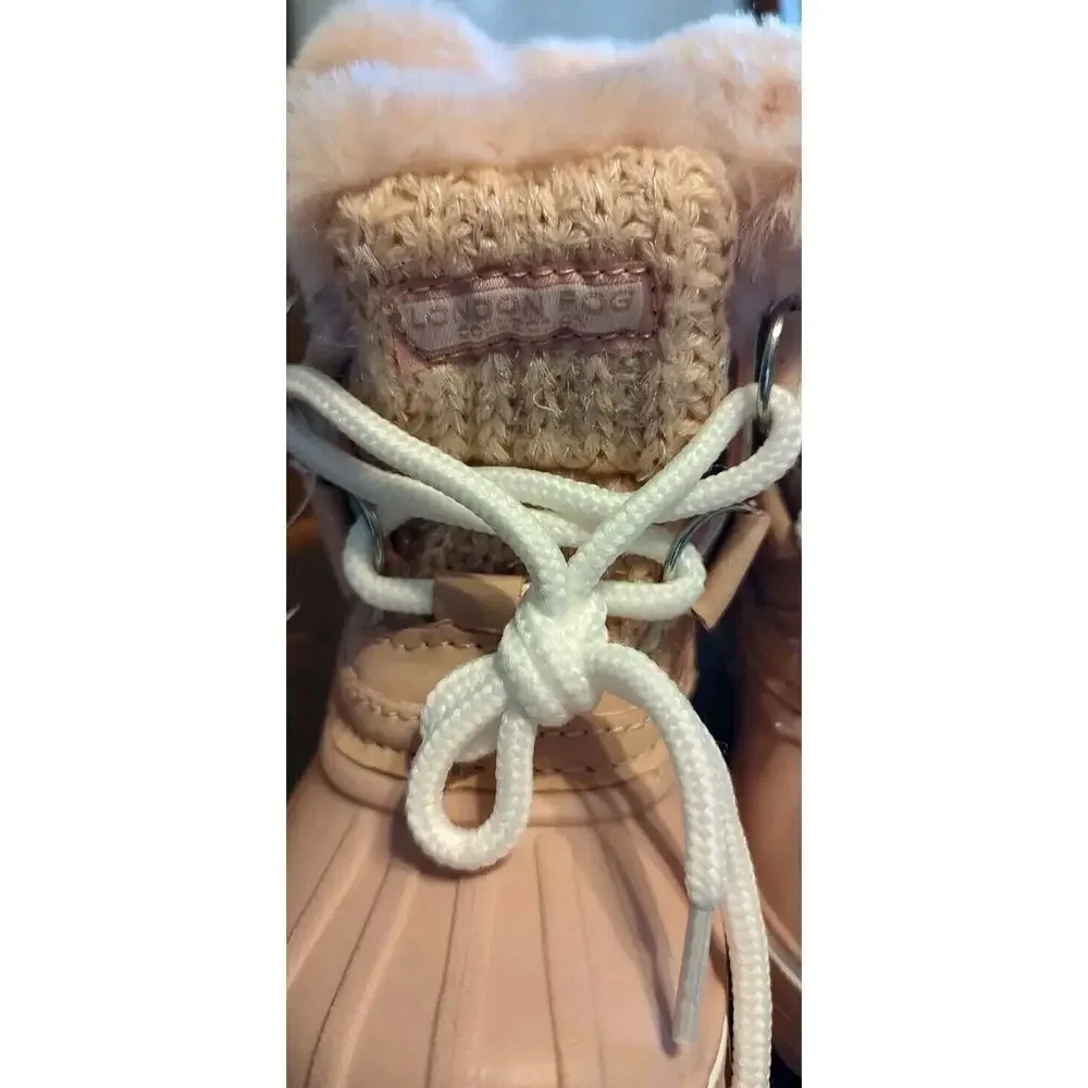 NEW London Fog Girls Snow Winter Boots - Size 5 Pink NWT‎